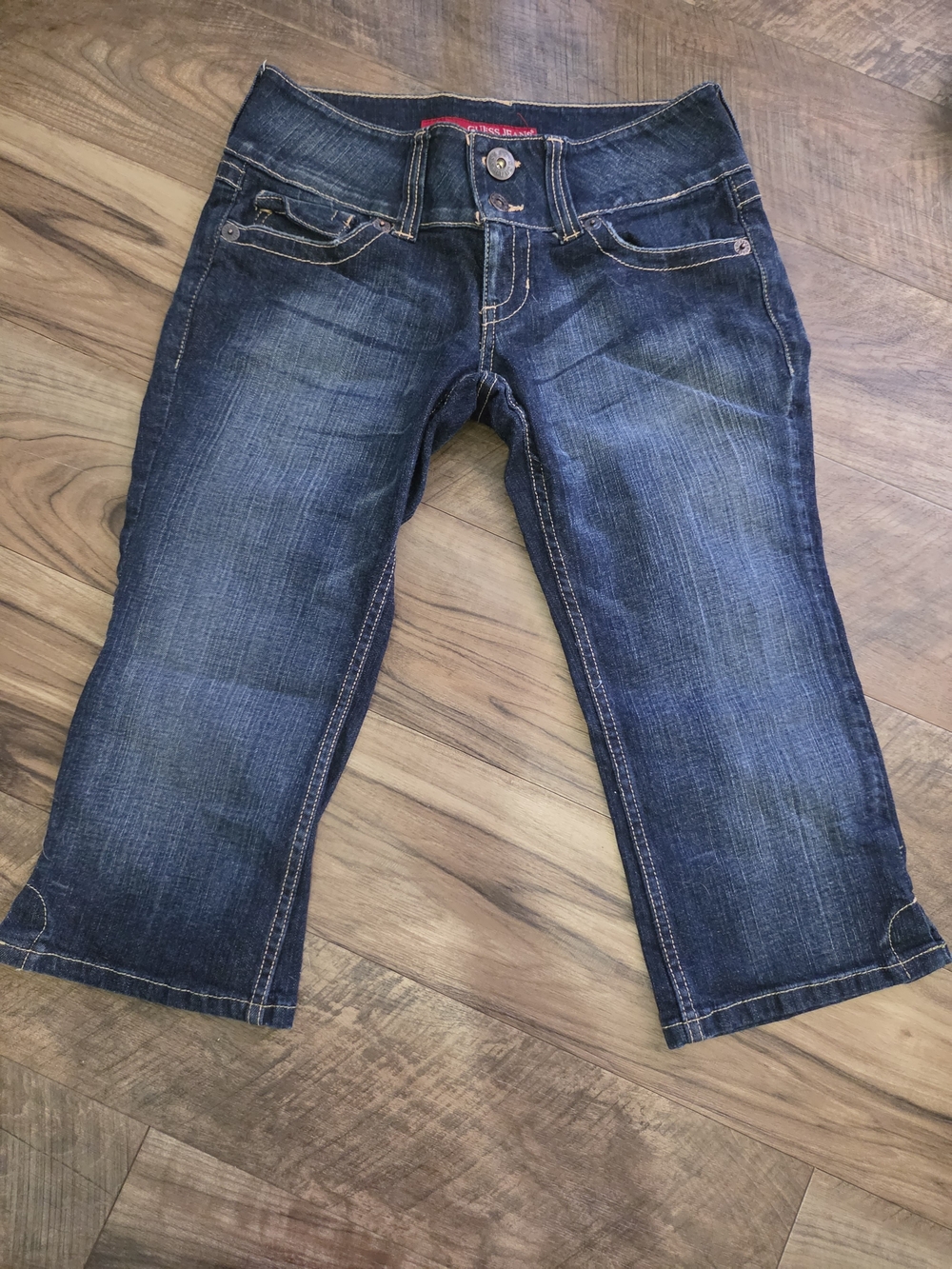 Guess Dark Blue Cropped Denim Capri Jeans